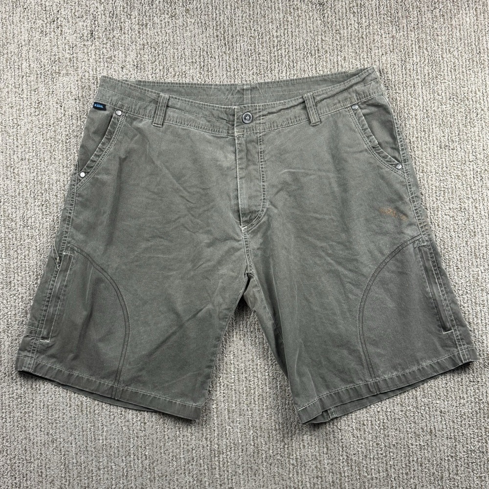Kuhl Mens 38 Ramblr Shorts Patina Dye KhulDry Cotton Nylon Hiking Outdoor Brown